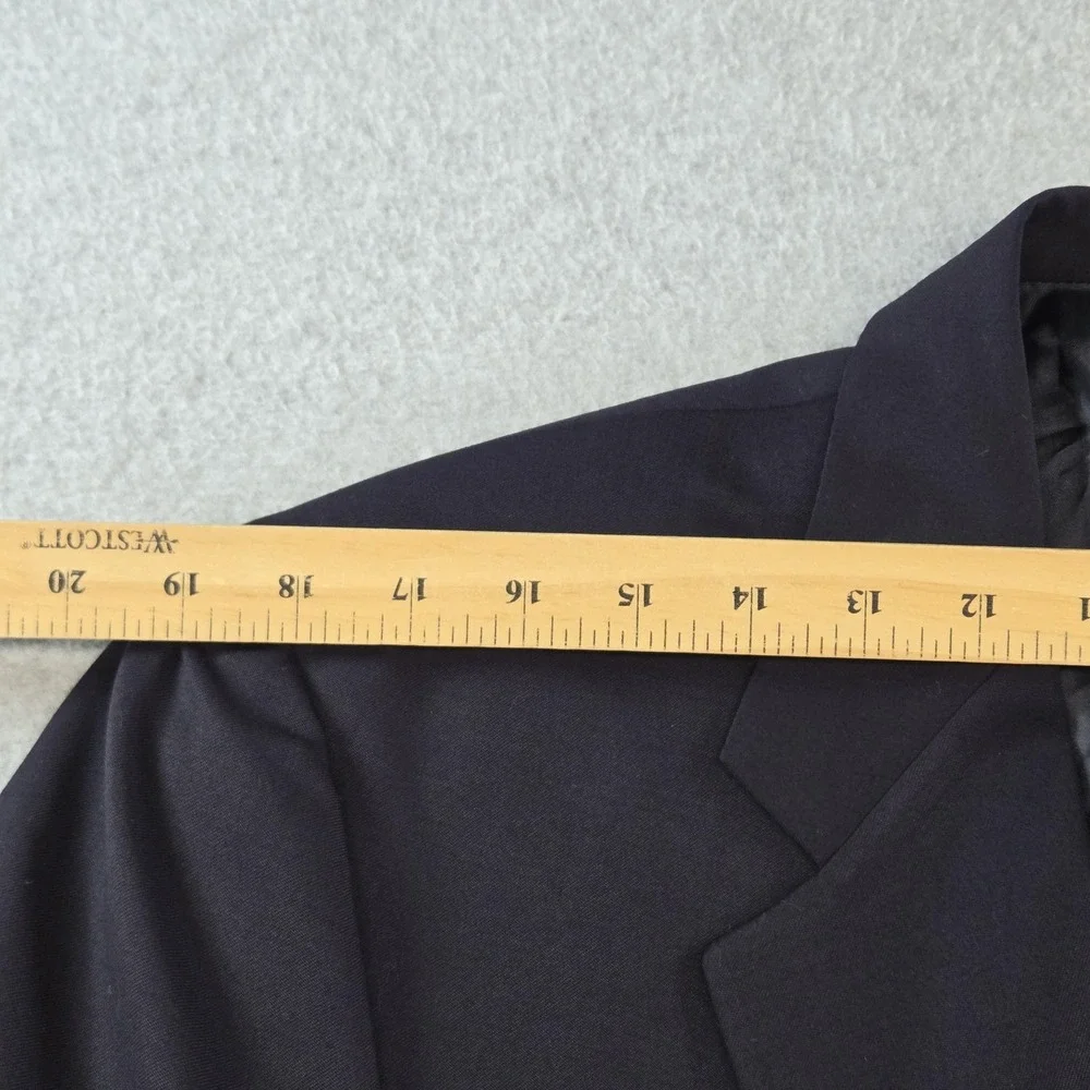 Hart Schaffner Marx Blazer Mens 44R Blue Wool Single-Breasted 2 Button USA